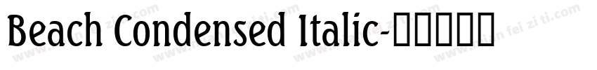 Beach Condensed Italic字体转换